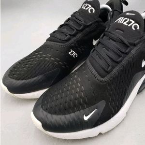 Nike Air Max 270 /  Black Running Athletic Comfort Shoes AH6789-001 Womans 10.5